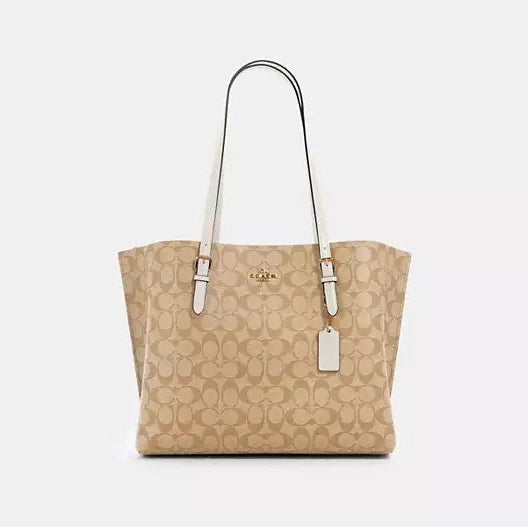 Coach Mollie Tote In Signature Canvas L