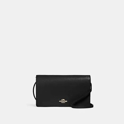 Coach Anna Foldover Clutch Crossbody In Signature Canvas