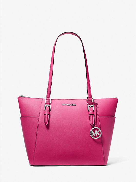 Michael Kors Charlotte Charlotte Large Saffiano Leather Top-Zip Tote Bag