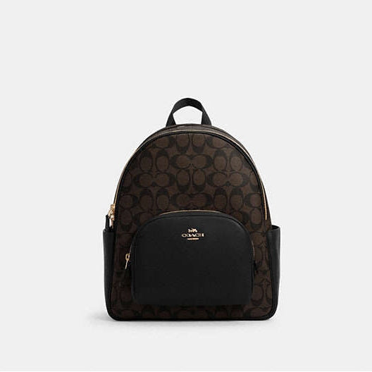 Coach Court Backpack In Signature Canvas