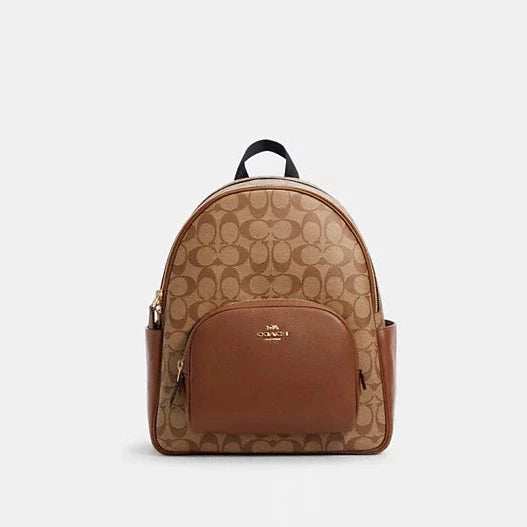 Coach Court Backpack In Signature Canvas