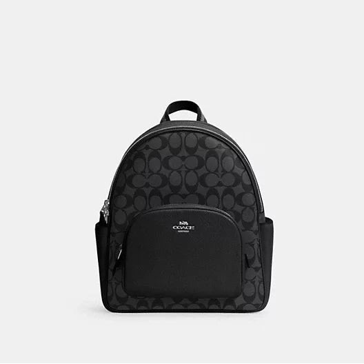 Coach Court Backpack In Signature Canvas