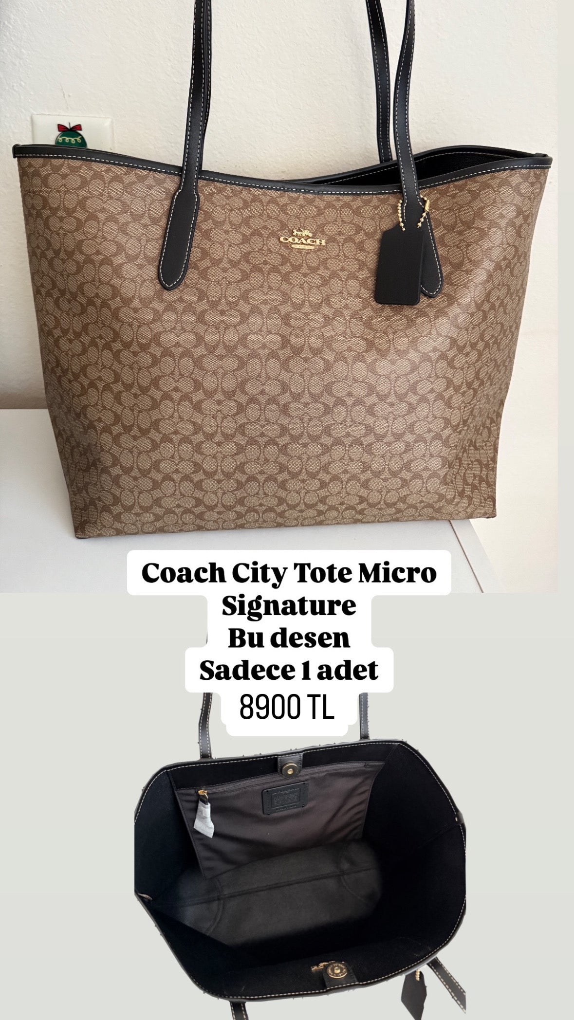 Coach City Tote Micro Signature