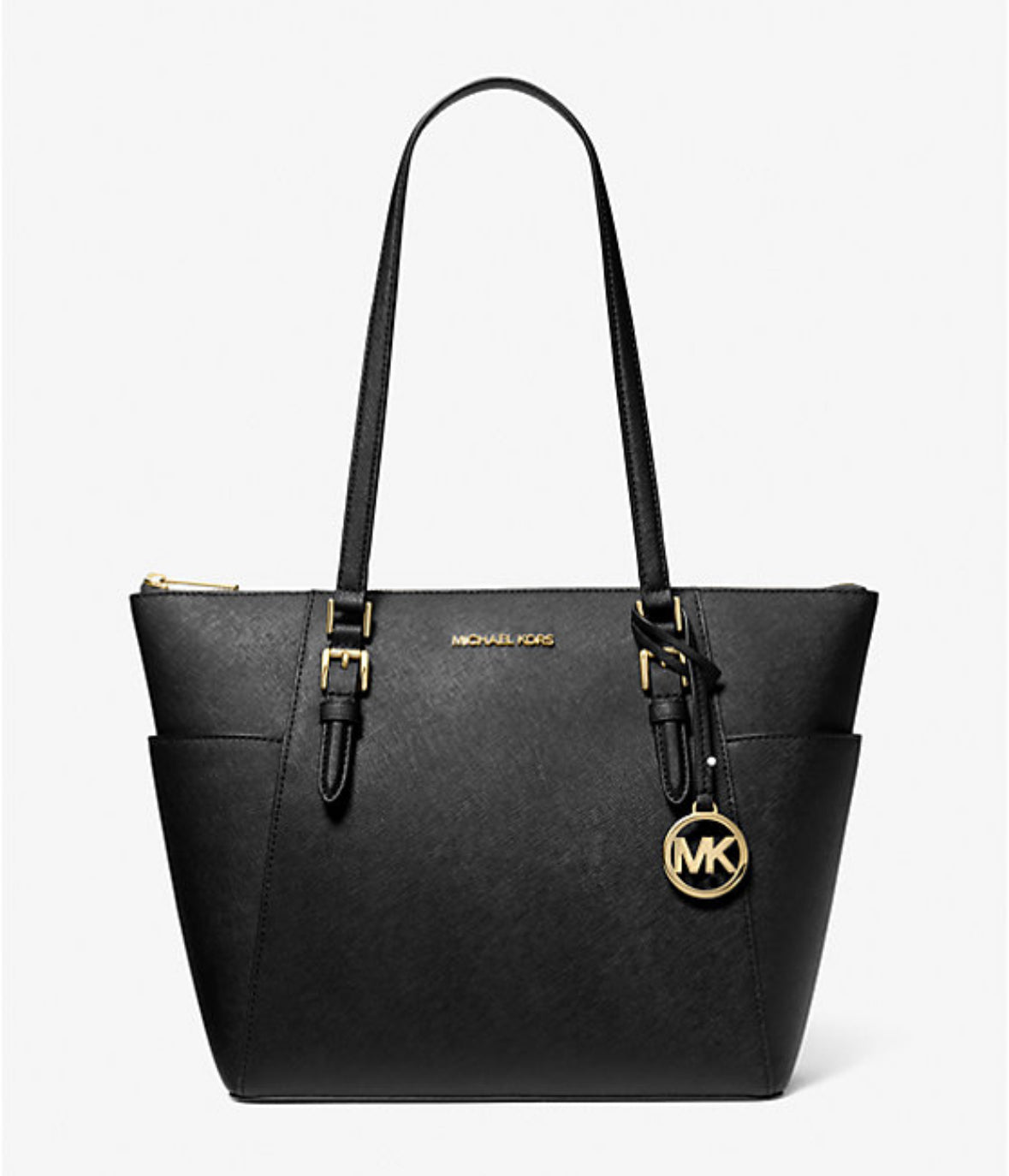 Michael Kors Charlotte Charlotte Large Saffiano Leather Top-Zip Tote Bag