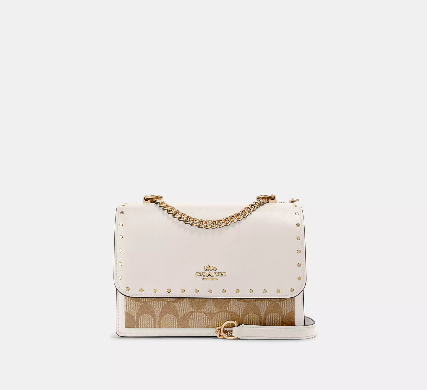 Coach Klare Crossbody In Signature Canvas With Rivets