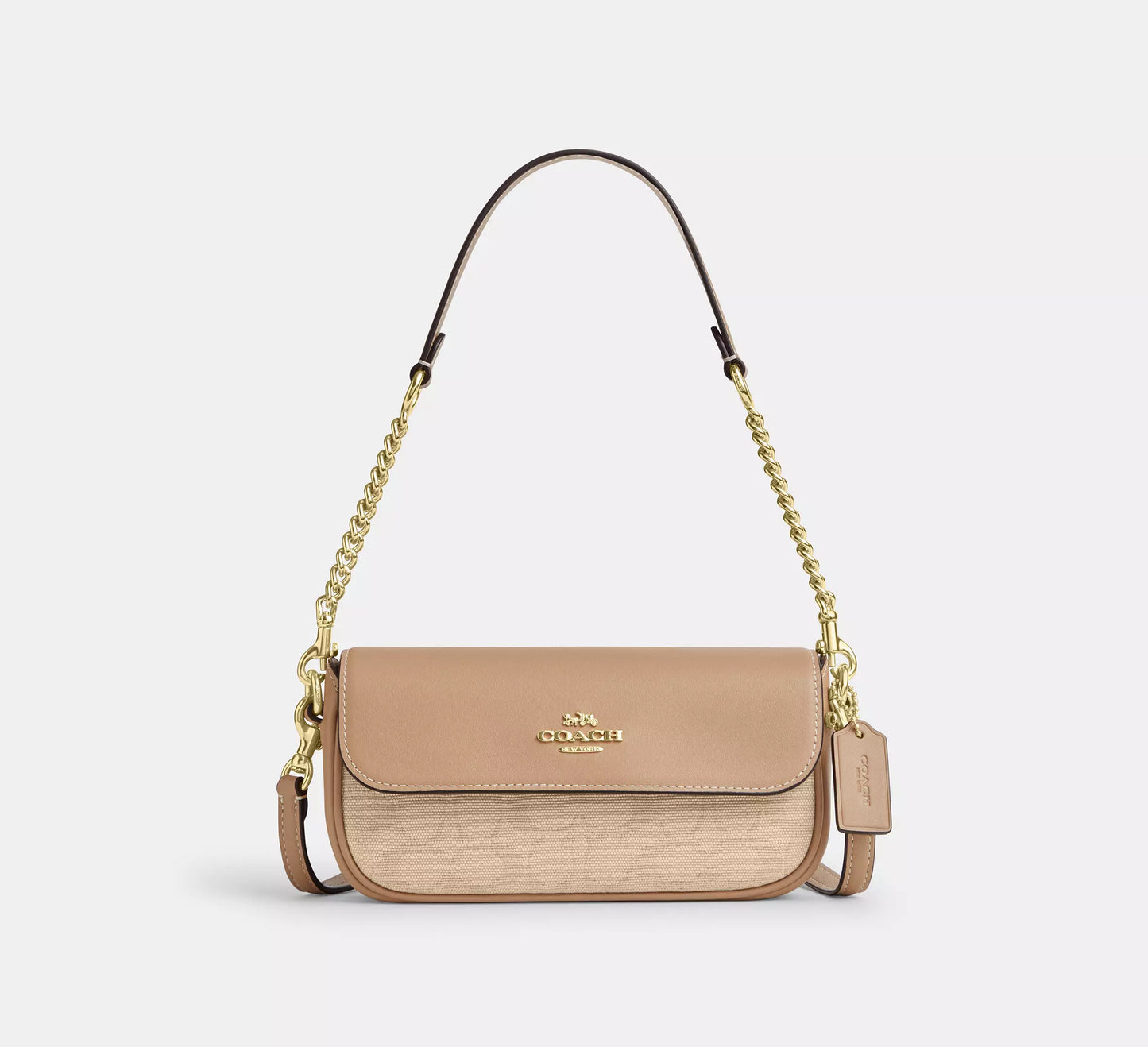 Coach Hailey Flap Bag In Signature Canvas