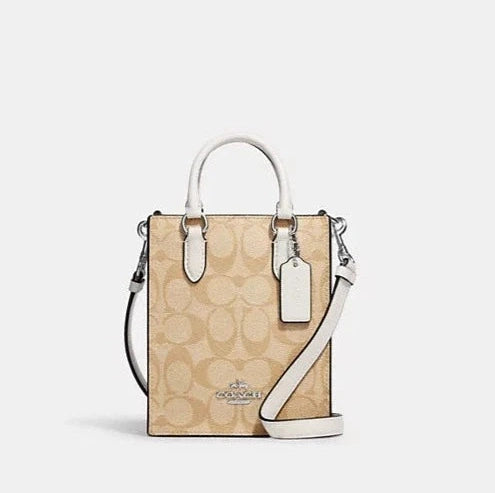 Coach North South Mini Tote Renkli Blok