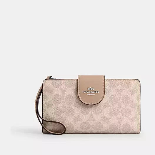 Coach-Handybrieftasche aus charakteristischem Colorblock-Canvas