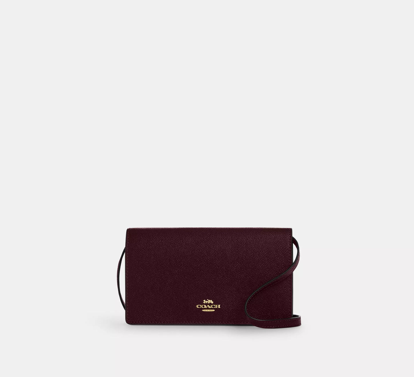 Coach Anna Foldover Clutch Crossbody In Signature Canvas