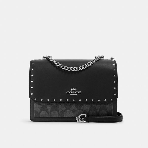 Coach Klare Crossbody In Signature Canvas With Rivets